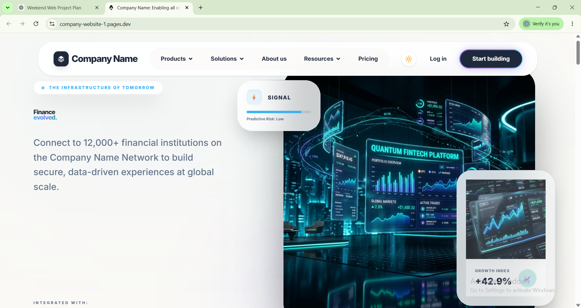 Company Website 1 website template screenshot